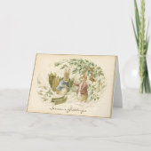Vintag Beatrix Potter Weihnachtsgrüße Feiertagskarte (Vorderseite)