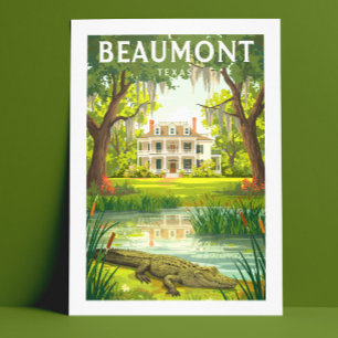 Vintag Beaumont Texas Postkarte