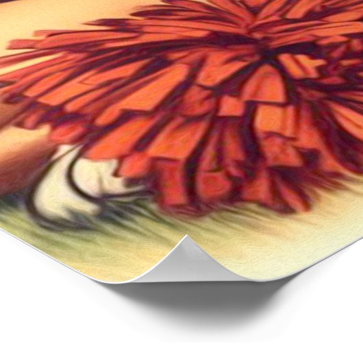 Vintag Beautiful Cheerleader Poster (Ecke)