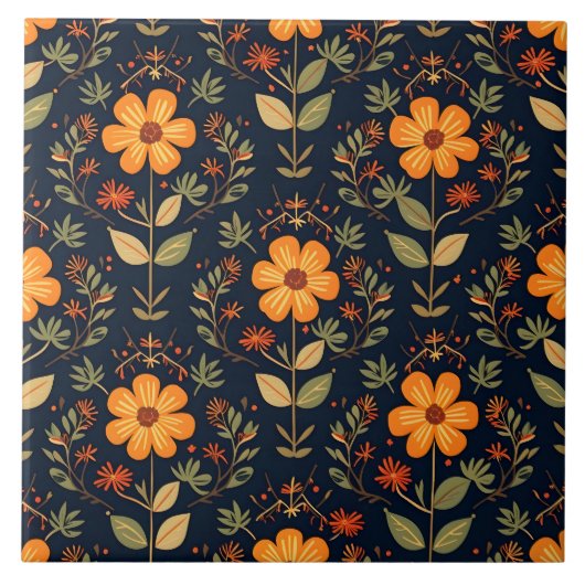 Vintag Beautiful Floral Modern Collection Fliese (Vorderseite)