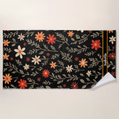 Vintag Beautiful Floral Trendy Collection Strandtuch (Vorderseite)