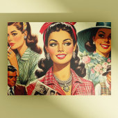 Vintag Beauty Fashion Girls Postkarte