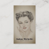 Vintag Beauty Salon Esthetician Visitenkarte (Vorderseite)