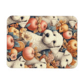 Vintag Bedlington Terrier Nahtlos Magnet (Horizontal)