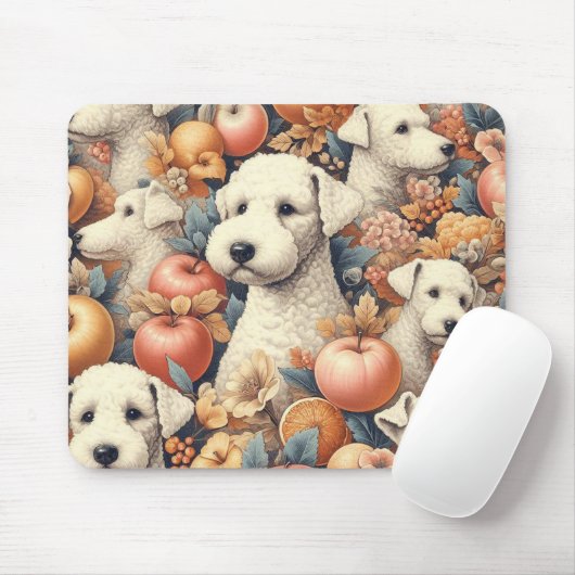 Vintag Bedlington Terrier Nahtlos Mousepad (Mit Mouse)