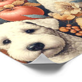 Vintag Bedlington Terrier Nahtlos Poster (Ecke)