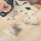 Vintag Bedlington Terrier Nahtlos Puzzle (Seite)