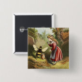 Vintag Bee Little Girl Honey Pot Button (Vorne & Hinten)
