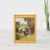 Vintag Bee Little Girl Honey Pot Karte (Vorderseite)
