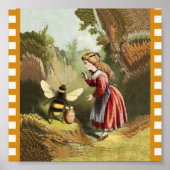 Vintag Bee Little Girl Honey Pot Poster (Vorne)