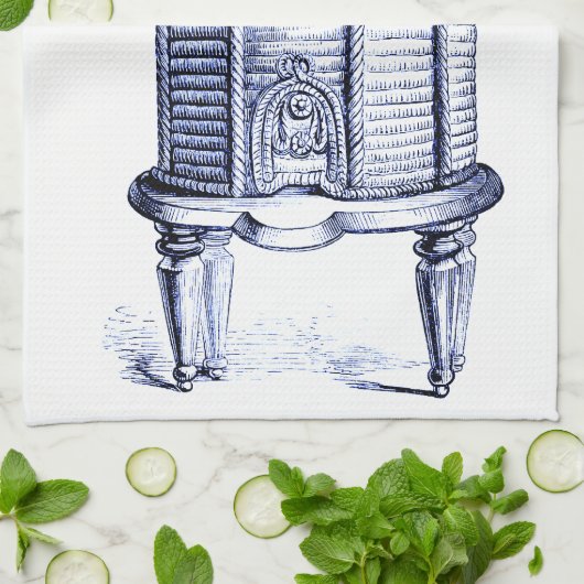 Vintag Beehive Blue Tint Handtuch (Gefaltet)