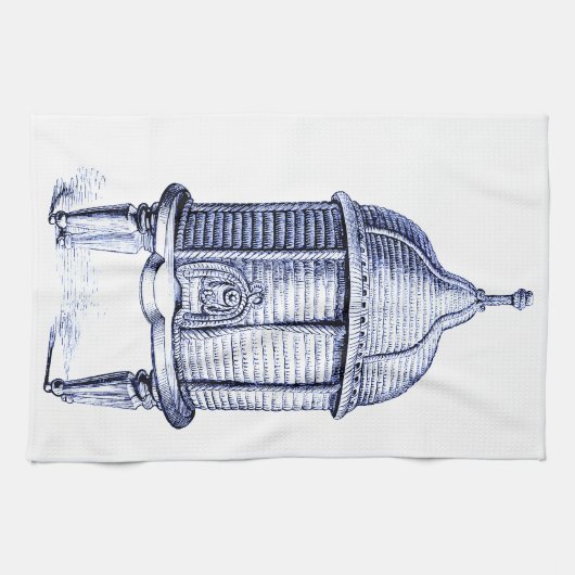 Vintag Beehive Blue Tint Handtuch (Horizontal)