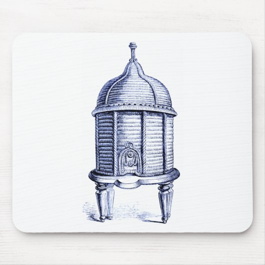 Vintag Beehive Blue Tint Mousepad (Vorne)