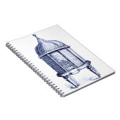 Vintag Beehive Blue Tint Notizblock (Rechte Seite)