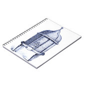 Vintag Beehive Blue Tint Notizblock (Linke Seite)