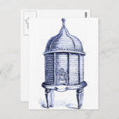 Vintag Beehive Blue Tint Postkarte (Vorne/Hinten)