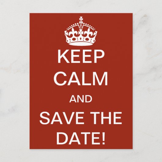 Vintag Behalt Calm Wedding Save the Date! Ankündigungspostkarte (Vorderseite)