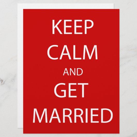 Vintag BEHALTEN CALM VERHEIRATET (Vorne/Hinten)