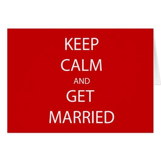 Vintag BEHALTEN CALM VERHEIRATET (Vorderseite (Horizontal))