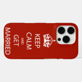 Vintag BEHALTEN CALM VERHEIRATET Case-Mate iPhone Hülle (Rückseite (Horizontal))