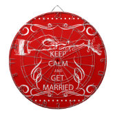 Vintag BEHALTEN CALM VERHEIRATET Dartscheibe (vorne)