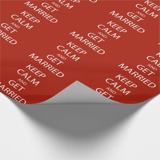 Vintag BEHALTEN CALM VERHEIRATET Geschenkpapier (Ecke)