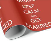 Vintag BEHALTEN CALM VERHEIRATET Geschenkpapier (Rolleneckpunkt)