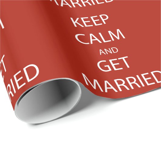 Vintag BEHALTEN CALM VERHEIRATET Geschenkpapier (Rolleneckpunkt)