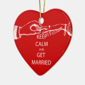 Vintag BEHALTEN CALM VERHEIRATET Keramikornament (Links)