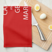 Vintag BEHALTEN CALM VERHEIRATET Küchentuch (Viertel Falte)