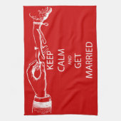Vintag BEHALTEN CALM VERHEIRATET Küchentuch (Vertikal)