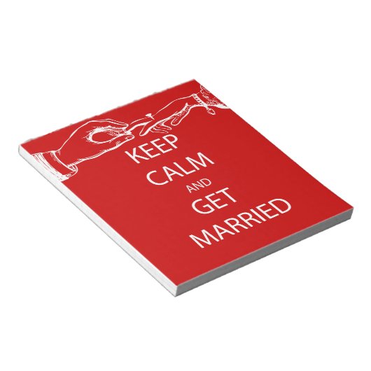 Vintag BEHALTEN CALM VERHEIRATET Notizblock (angewinkelt)