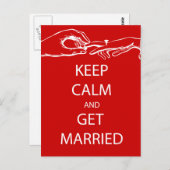 Vintag BEHALTEN CALM VERHEIRATET Postkarte (Vorne/Hinten)