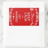 Vintag BEHALTEN CALM VERHEIRATET Rechteckiger Aufkleber (Tasche)