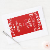 Vintag BEHALTEN CALM VERHEIRATET Rechteckiger Aufkleber (Umschlag)