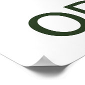 Vintag Behalten Ruhe und Bio Erbsen essen Poster (Ecke)