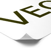 Vintag Behalten Ruhe und Essen Gemüse Poster (Ecke)