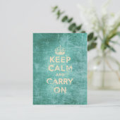 Vintag behalten Ruhe und Fortdauer Postkarte (Stehend Vorderseite)