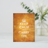 Vintag behalten Ruhe und Fortdauer Postkarte (Stehend Vorderseite)