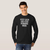 Vintag Behalten Ruhe und Fütternd Vögel T-Shirt (Vorne ganz)