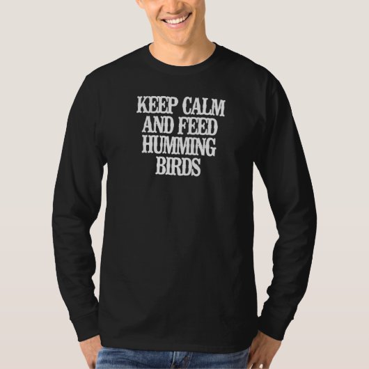 Vintag Behalten Ruhe und Fütternd Vögel T-Shirt (Vorderseite)