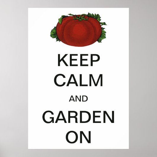 Vintag Behalten Ruhe und Garten auf Tomaten Poster (Vorne)