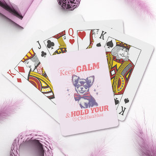 Vintag Behalten Ruhe und halten Sie Ihr Chihuahua- Spielkarten