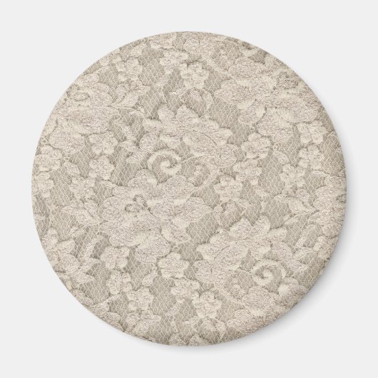Vintag Beige Blumenspitze Magnet (Vorne)