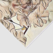 Vintag-beige-braune Kirschblüten Seidenpapier (Ausschnitt)