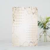 Vintag Beige Floral Briefpapier (Stehend Vorderseite)