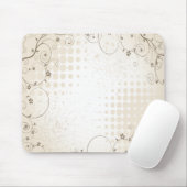 Vintag Beige Floral Mousepad (Mit Mouse)