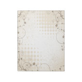 Vintag Beige Floral Notizblock (Rotiert)