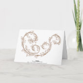 Vintag-beige Schriftrollblatt Vielen Dank Dankeskarte (Rückseite)