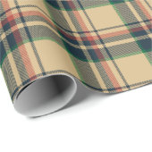 Vintag-beigefarbenes kariertes Muster Geschenkpapier (Rolleneckpunkt)